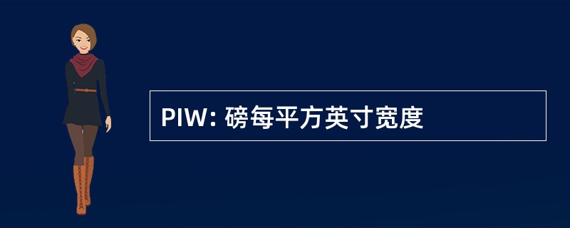 PIW: 磅每平方英寸宽度