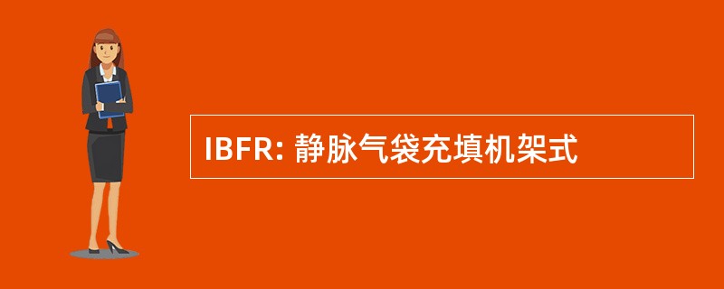 IBFR: 静脉气袋充填机架式