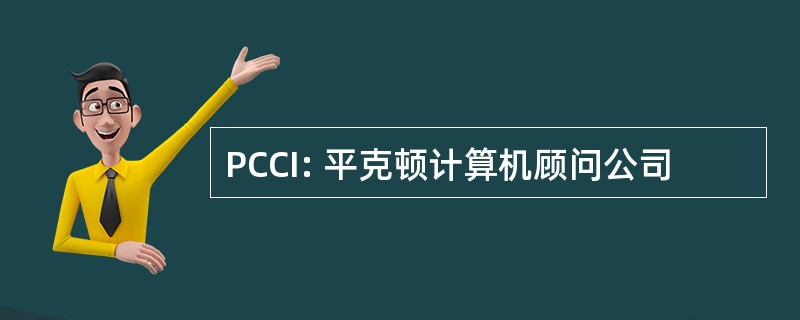 PCCI: 平克顿计算机顾问公司