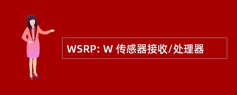 WSRP: W 传感器接收/处理器