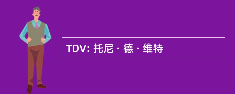 TDV: 托尼 · 德 · 维特