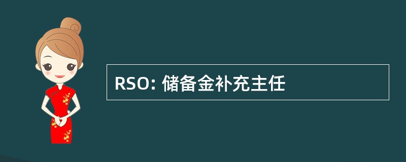 RSO: 储备金补充主任