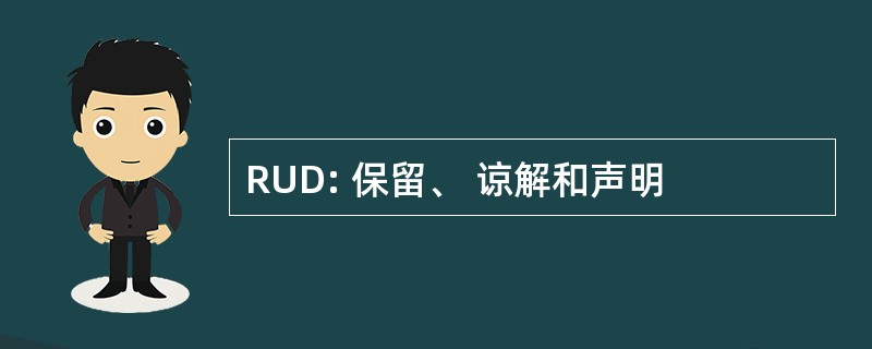 RUD: 保留、 谅解和声明