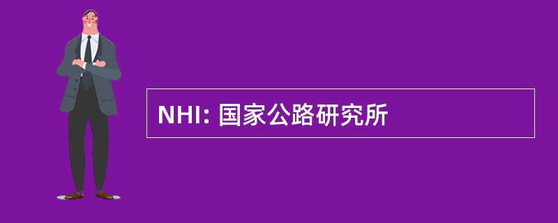 NHI: 国家公路研究所