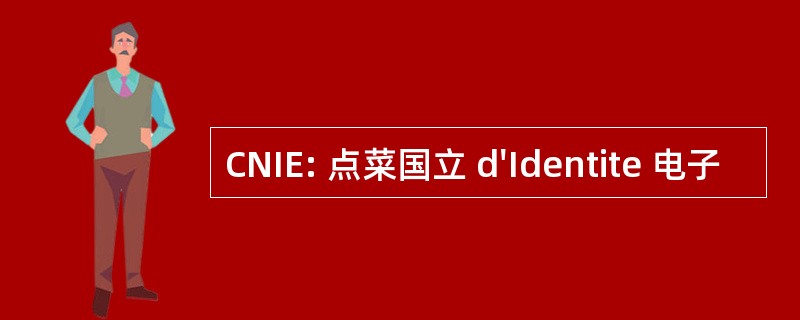 CNIE: 点菜国立 d&#039;Identite 电子