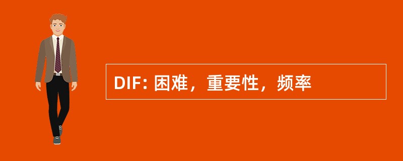 DIF: 困难，重要性，频率