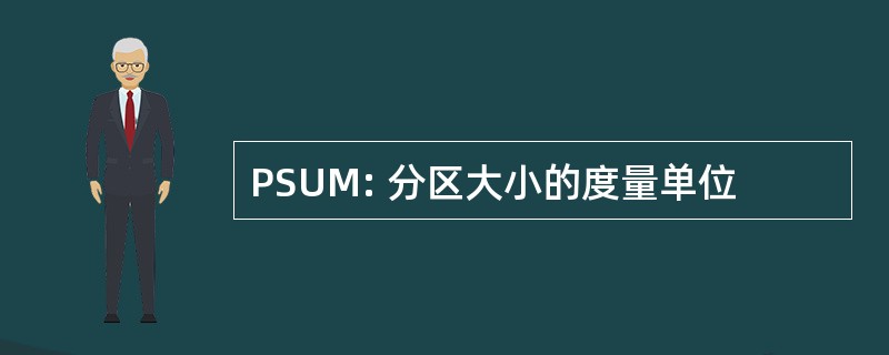 PSUM: 分区大小的度量单位