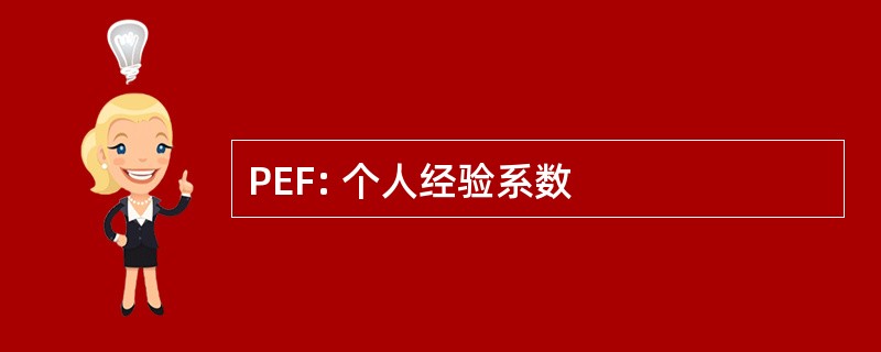 PEF: 个人经验系数