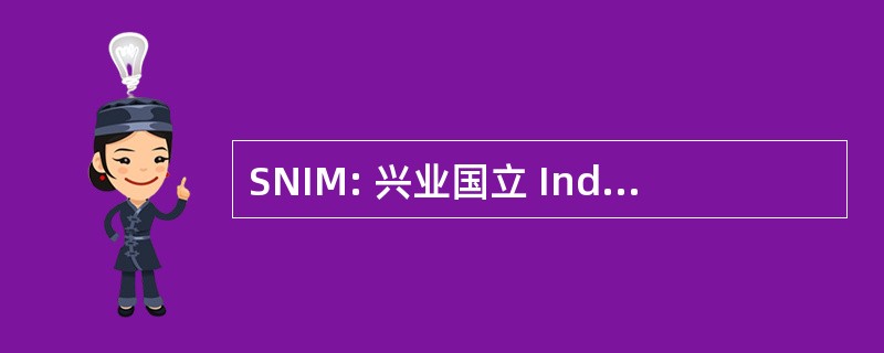 SNIM: 兴业国立 Industrielle et 矿业