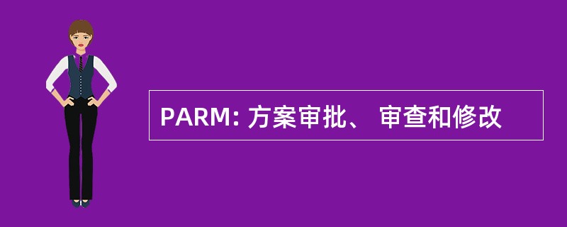 PARM: 方案审批、 审查和修改