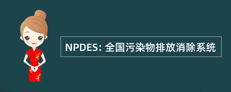 NPDES: 全国污染物排放消除系统