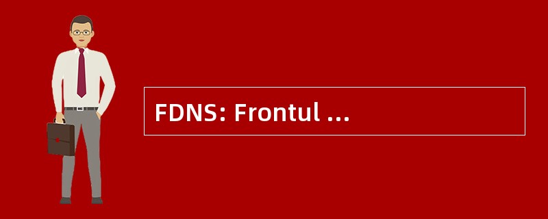 FDNS: Frontul 民主党 al Salvarii 阵线