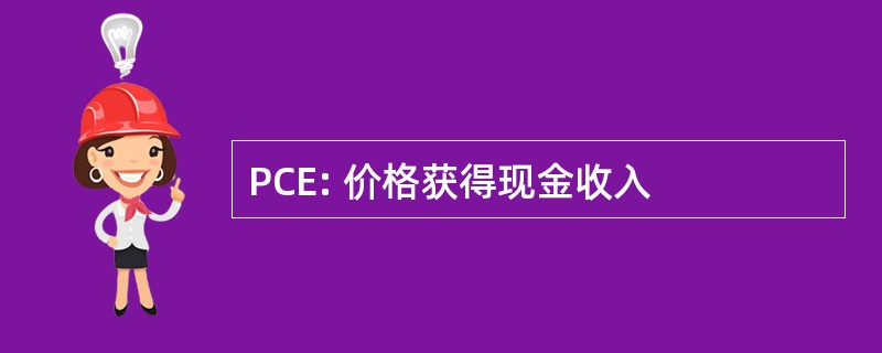 PCE: 价格获得现金收入