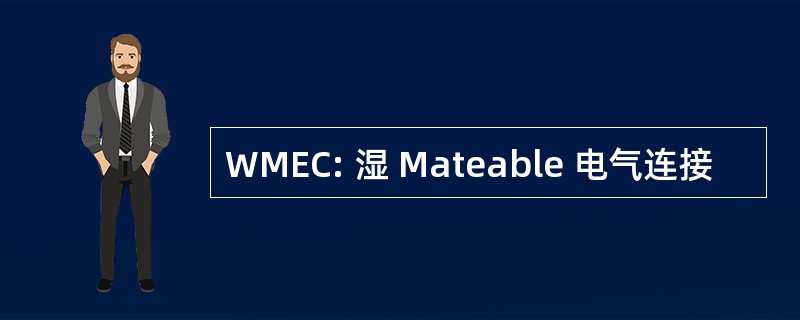 WMEC: 湿 Mateable 电气连接