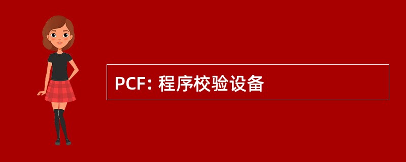 PCF: 程序校验设备