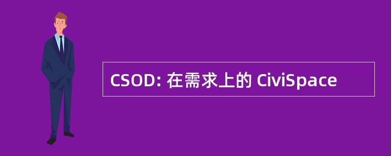 CSOD: 在需求上的 CiviSpace