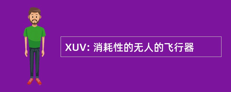 XUV: 消耗性的无人的飞行器