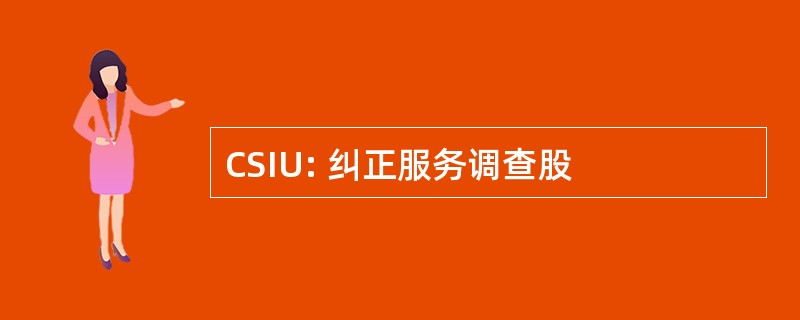 CSIU: 纠正服务调查股