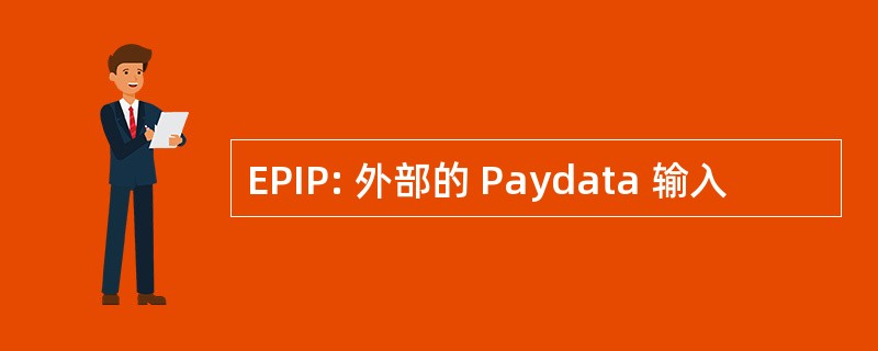 EPIP: 外部的 Paydata 输入