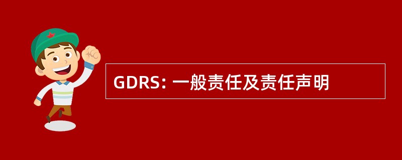 GDRS: 一般责任及责任声明