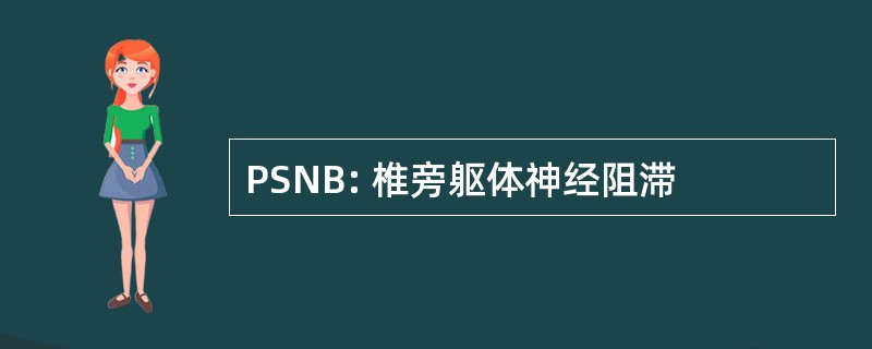 PSNB: 椎旁躯体神经阻滞