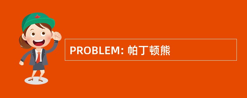 PROBLEM: 帕丁顿熊