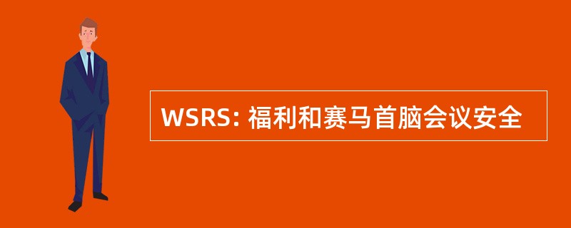 WSRS: 福利和赛马首脑会议安全