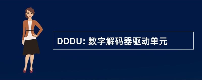 DDDU: 数字解码器驱动单元