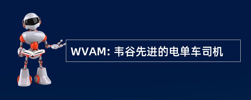 WVAM: 韦谷先进的电单车司机