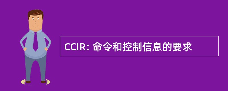 CCIR: 命令和控制信息的要求