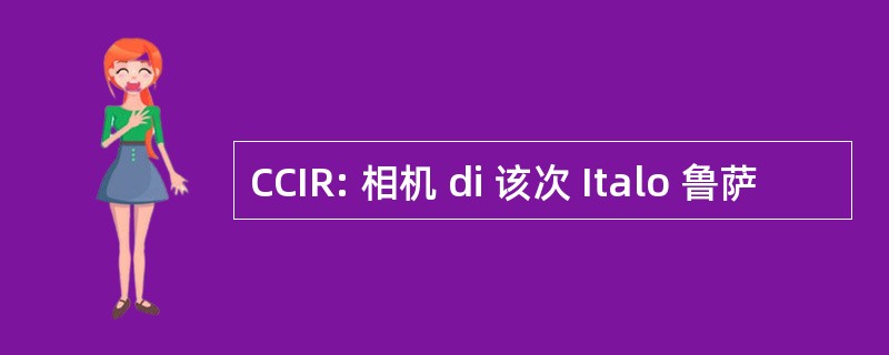 CCIR: 相机 di 该次 Italo 鲁萨