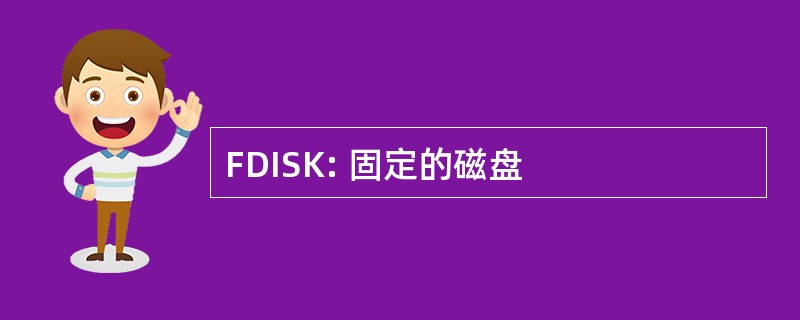 FDISK: 固定的磁盘