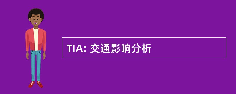 TIA: 交通影响分析