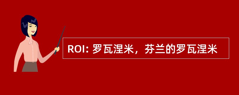 ROI: 罗瓦涅米，芬兰的罗瓦涅米