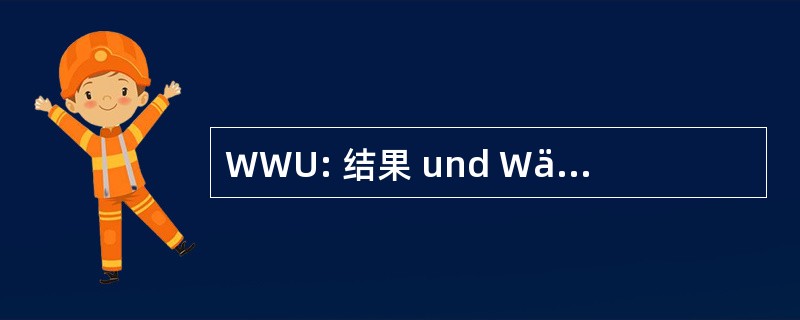 WWU: 结果 und Währungsunion