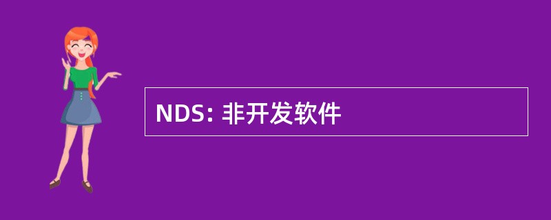 NDS: 非开发软件