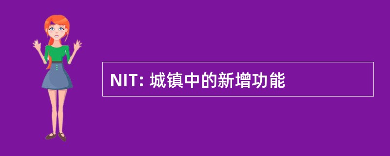 NIT: 城镇中的新增功能