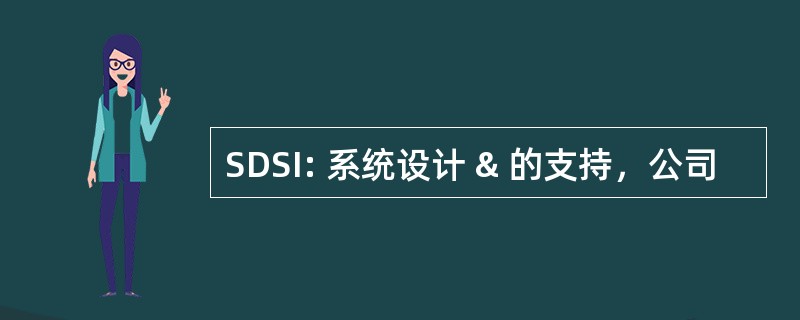 SDSI: 系统设计 & 的支持，公司