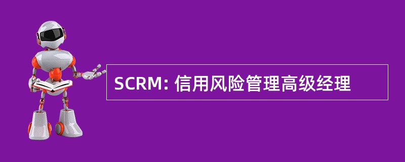 SCRM: 信用风险管理高级经理