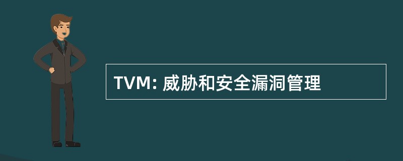 TVM: 威胁和安全漏洞管理