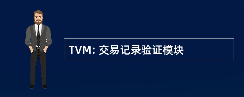 TVM: 交易记录验证模块