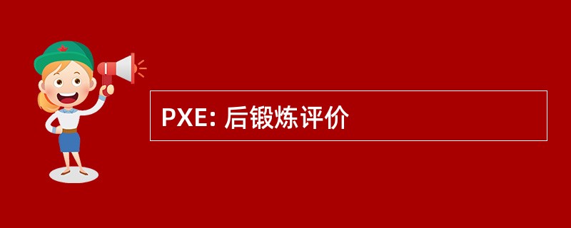 PXE: 后锻炼评价