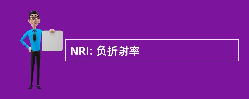 NRI: 负折射率