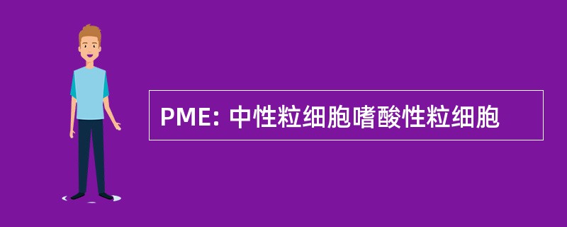 PME: 中性粒细胞嗜酸性粒细胞