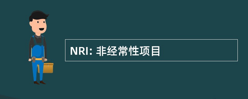 NRI: 非经常性项目