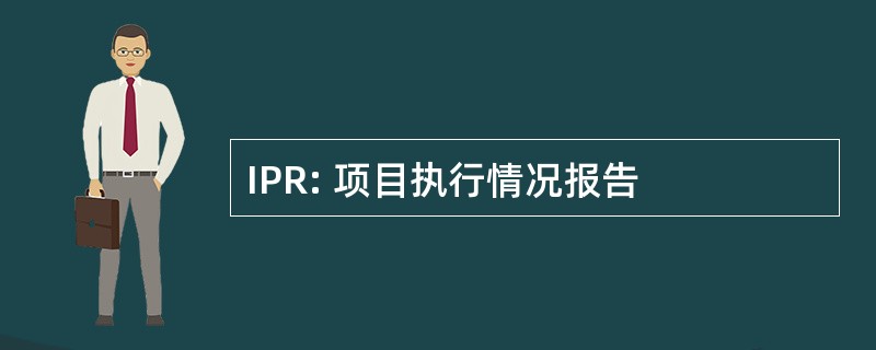 IPR: 项目执行情况报告