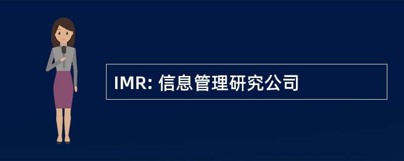 IMR: 信息管理研究公司