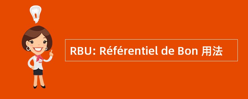 RBU: Référentiel de Bon 用法