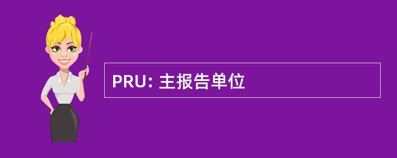 PRU: 主报告单位