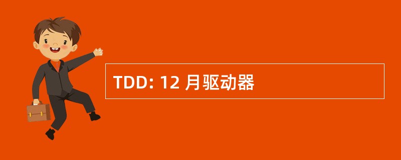 TDD: 12 月驱动器